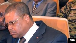 Le Premier ministre du gouvernement de transition en Centrafrique Nicolas Tiangaye, le 17 janvier 2013 à Bangui. (AFP Photo/Patrick Fort)