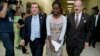 Boko Haram survivor, Deborah Peter, center, walks with House Foreign Affairs Committee Chairman Rep. Ed Royce, R-Calif., left, and, the committee's ranking member Rep. Eliot Engel, D-N.Y. to a hearing room on Capitol Hill in Washington, Wednesday, May 21, 2014. (File Photo)