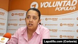 Gaby Orellana, dirigente estudiantil y militante de Voluntad Popular también fue llamada a declarar por el magnicidio.