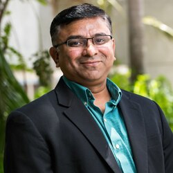 College professor Ravi Gajendran taught his classes remotely for months until Florida International University called him back into the office. (Florida International University)