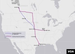 Keystone Pipeline, existing and proposed sections