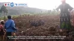 VOA60 Africa - At least 30 feared dead after landslides in eastern Uganda