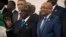 Zimbabwean president and chair of the African Union Summit Robert Mugabe (l) stands next to South African president Jacob Zuma during a photo op at the AU summit in Johannesburg, June 14 2015.