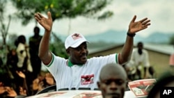 Le président burundais Pierre Nkurunziza en campagne en 2010