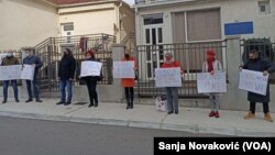Protest pred sedištem Delegacije Evropske unije u Podgorici "Zajedno za mir"