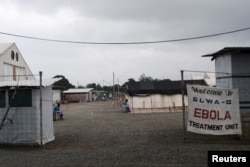 FILE - The Ebola virus treatment center in Paynesville, Liberia, July 16, 2015. The winner of "Integrity Idol" has pledged to use his prize money to train health care workers in Liberia, which is still reeling from the Ebola crisis.