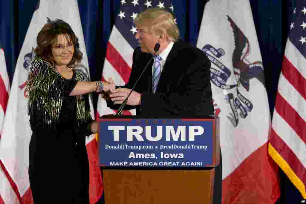 سارا پیلین، فرماندار سابق ایالت آلاسکا گفت از نامزدی دونالد ترامپ در انتخابات ریاست جمهوری آمریکا حمایت می کند.