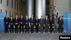 Bộ trưởng Thương mại các nước trong cuộc họp về Hiệp định Đối tác Xuyên Thái Bình Dương TPP tại Atlanta, Georgia, ngày 1 tháng 10, 2015.