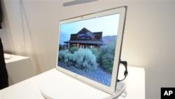 A new tablet on display at The 2013 International CES, Las Vegas, Nevada, Jan. 8, 2013.