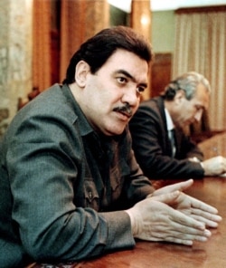 FILE - Afghanistan's Najibullah speaks during an interview with Reuters in the presidential palace, Feb. 15, 1990.
