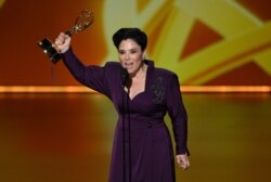Alex Borstein accepts the award for outstanding supporting actress in a comedy series for "The Marvelous Mrs. Maisel" at the 71st Primetime Emmy Awards on Sunday, Sept. 22, 2019, at the Microsoft Theater in Los Angeles.