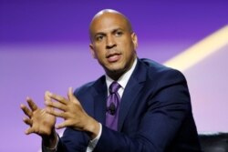 Democratic presidential candidate Sen. Cory Booker, D-N.J., speaks during a candidates forum at the 110th NAACP National Convention, July 24, 2019, in Detroit.