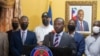 Interim President Claude Joseph speaks during a press conference at his residence in Port-au-Prince, Haiti, Thursday, July 8, 2021. Joseph, who assumed leadership of Haiti with the backing of police and the military after the assasination of President…