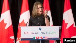 La ministre canadienne des Affaires étrangères, Chrystia Freeland, Montréal, Canada, le 29 janvier 2018.