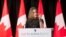 Chrystia Freeland, Canada's Minister of Foreign Affairs, speaks to the media following NAFTA renegotiations in Montreal, Quebec, Canada, Jan. 29, 2018.