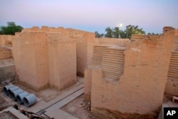 The archaeological site of Babylon, Iraq, Friday, July 5, 2019.