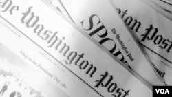 FILE - The Washington Post Newspaper. (VOA / D. Bekheet)