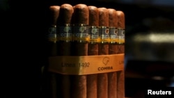 Cohiba cigars are seen on display at the XVIII Habanos Festival in Havana, Cuba, Feb. 29, 2016. 