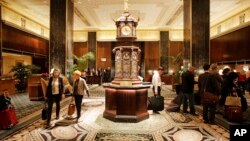 The lobby of New York's Waldorf Astoria hotel, Oct. 6, 2014.