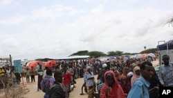 Badbaado refugee camp in Somalia's capital, Mogadishu, August 11, 2011