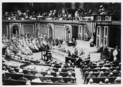 Congress in session in U.S. Capitol, after 1890.