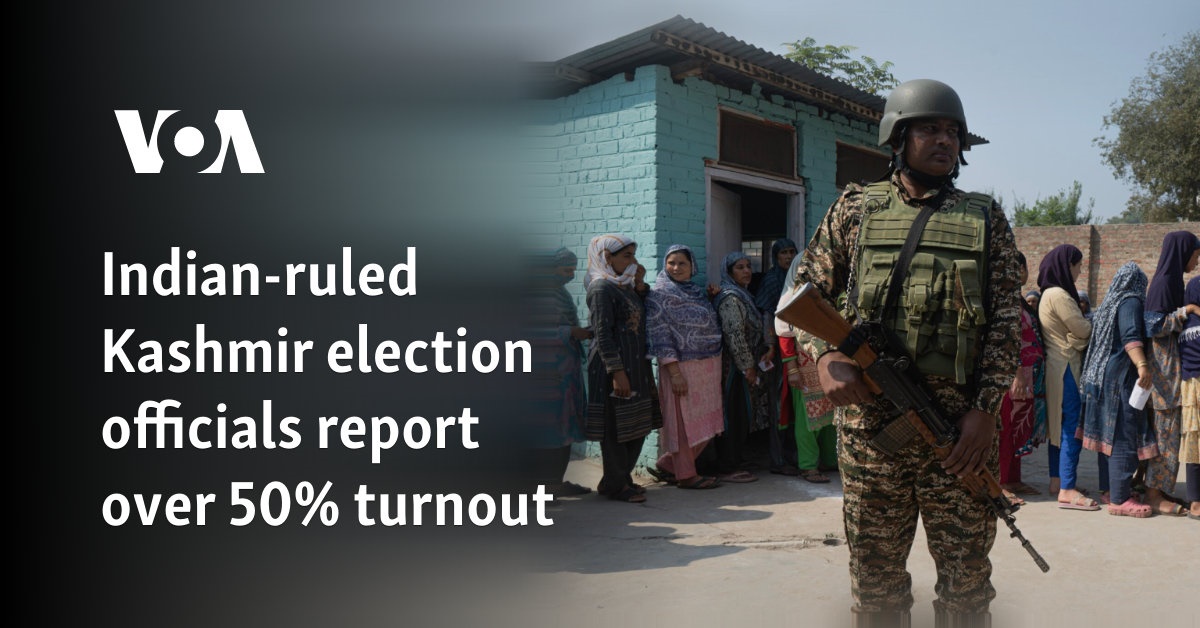 Indian-ruled Kashmir election officials report over 50% turnout