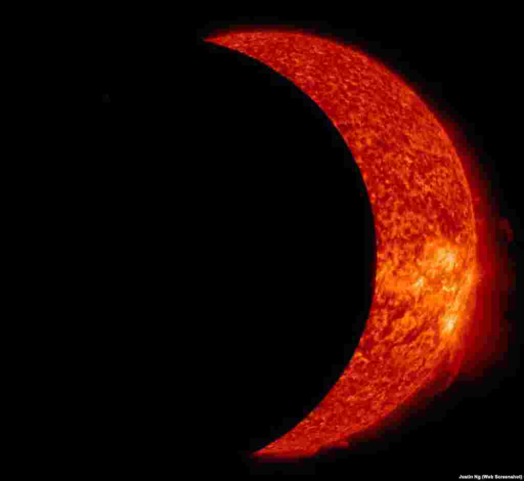 سورج گرہن اور ایم -کلاس شمسی شعلے