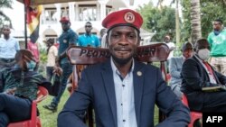 Ugandan opposition leader Robert Kyagulanyi, also known as Bobi Wine, poses for a photo after his press conference at his home in Magere, Uganda, Jan. 26, 2021.