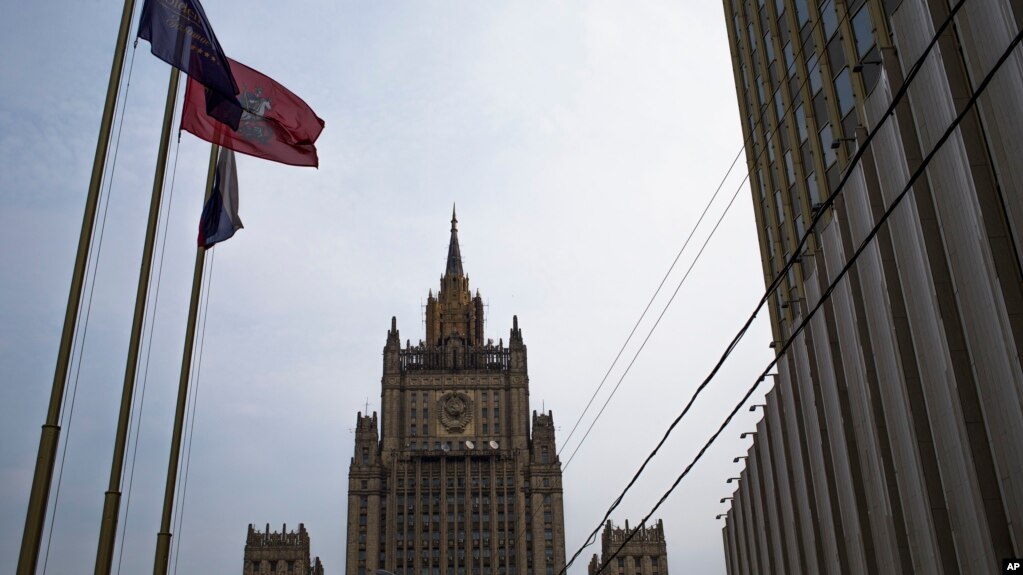 资料照片：莫斯科的俄罗斯外交部大楼。(2012年10月4日）(photo:VOA)