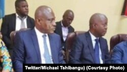 Martin Fayulu (G) na Adolph Muzito (D), Kinshasa, 27 août 2019. (Twitter/Michael Tshibangu)