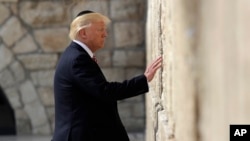 Le president Donald Trump lors d'une visite à Jerusalem, le 22 mai 2017 