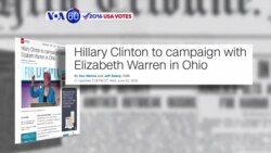 VOA60 Elections - CNN: Hillary Clinton invited Elizabeth Warren to join her rally in Cincinnati