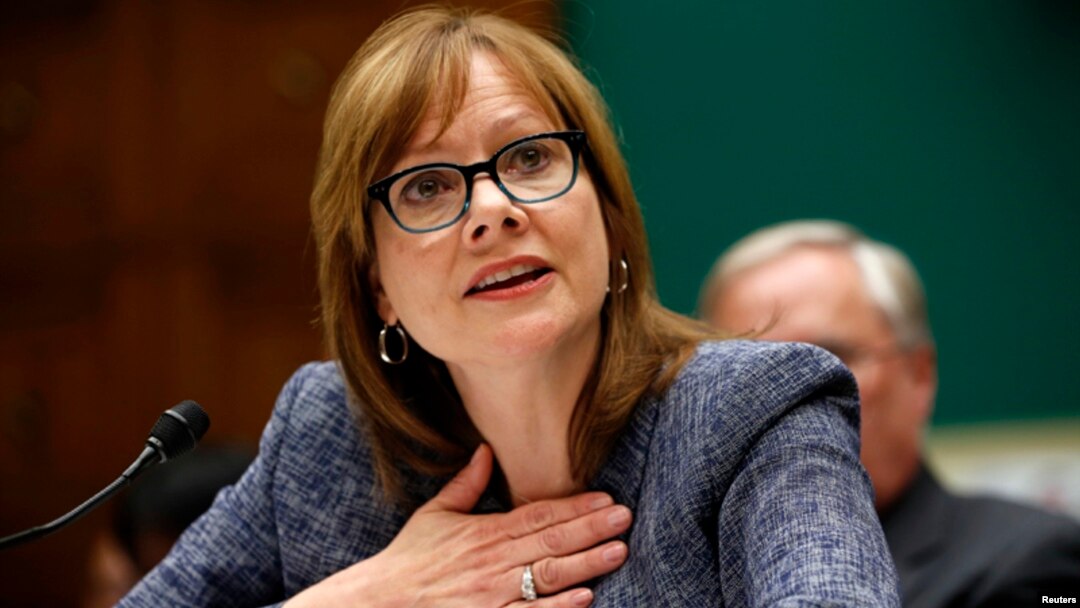 Pimpinan GM, Mary Barra memberikan keterangan di hadapan sebuah komisi Kongres AS, hari Selasa (1/4).