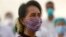 Cựu lãnh đạo Myanmar, bà Suu Kyi, hồi ngày 27/1/2021, trước khi bị quân đội làm đảo chính, lật đổ.