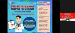 Kampanye Pencegahan Talasemia disampaikan oleh Dokter Cut Putri Arianie, Direktur Pencegahan dan Pengendalian Penyakit Tidak Menular (P2PTM) Kementerian Kesehatan, Rabu (5/5/2021). (Foto: Tangkapan Layar)