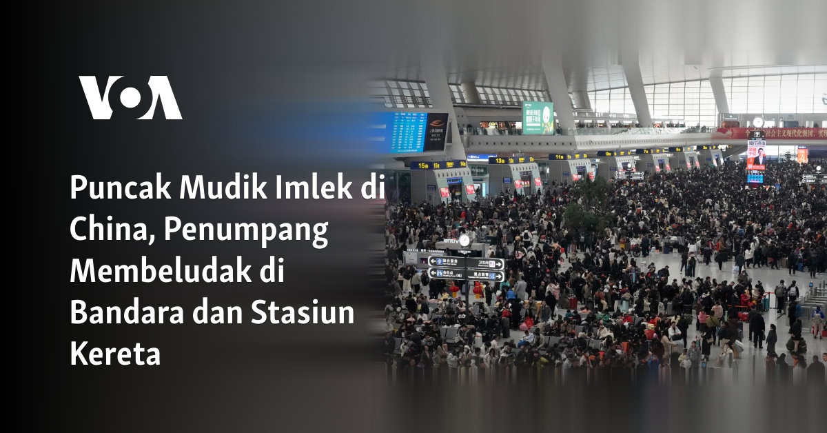 Puncak Mudik Imlek di China, Penumpang Membeludak di Bandara dan Stasiun Kereta