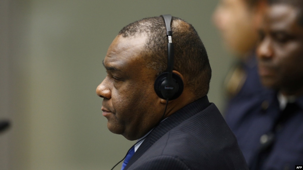 L'ancien vice-président congolais Jean-Pierre Bemba dans la salle d'audience de la Cour pénale internationale (CPI) à La Haye le 21 juin 2016.