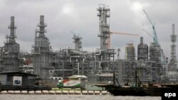 Terminal minyak Escravos milik Chevron di wilayah Niger delta, Nigeria.