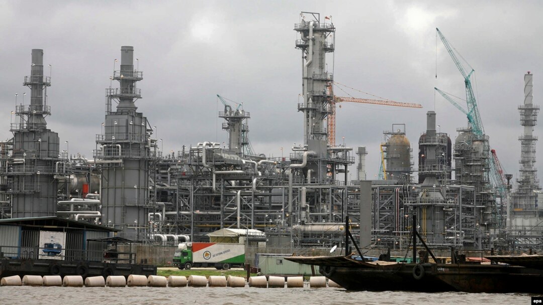 Terminal minyak Escravos milik Chevron di wilayah Niger delta, Nigeria.