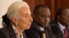 IMF's Christine Lagarde encouraged Kenya's economic decentralization in Kenya recently. Treasury Minister Henry Rotich looks on. (IMF photo by Stephen Jaffe)