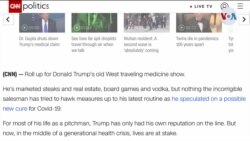 Trump sugiere tratar el COVID-19 con desinfectantes