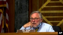 FILE - Republican Senator Richard Burr is seen during a hearing of the Senate Select Committee on Intelligence, on Capitol Hill in Washington, May 5, 2020.