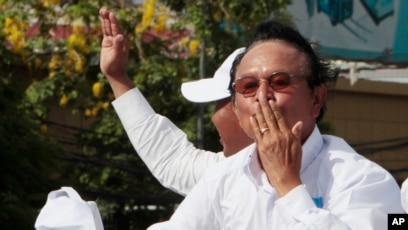 Ông Kem Sokha trong một sự kiện chính trị trước khi bị bắt.