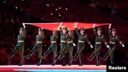亚运会在中国杭州举行开幕式。(2023年9月23日)