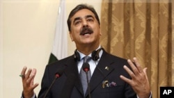 Pakistani Prime Minister Yousuf Raza Gilani (file photo).