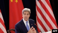 美國與中國星期二(6月23日)在華盛頓舉行的年度戰略及經濟對話開幕時美國國務卿克里首先講話。