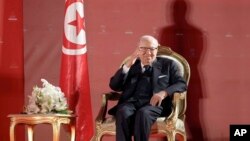 Presiden Tunisia Beji Caid Essebsi di Monastir, Tunisia, Sabtu, 6 April 2019. (Foto: dok).