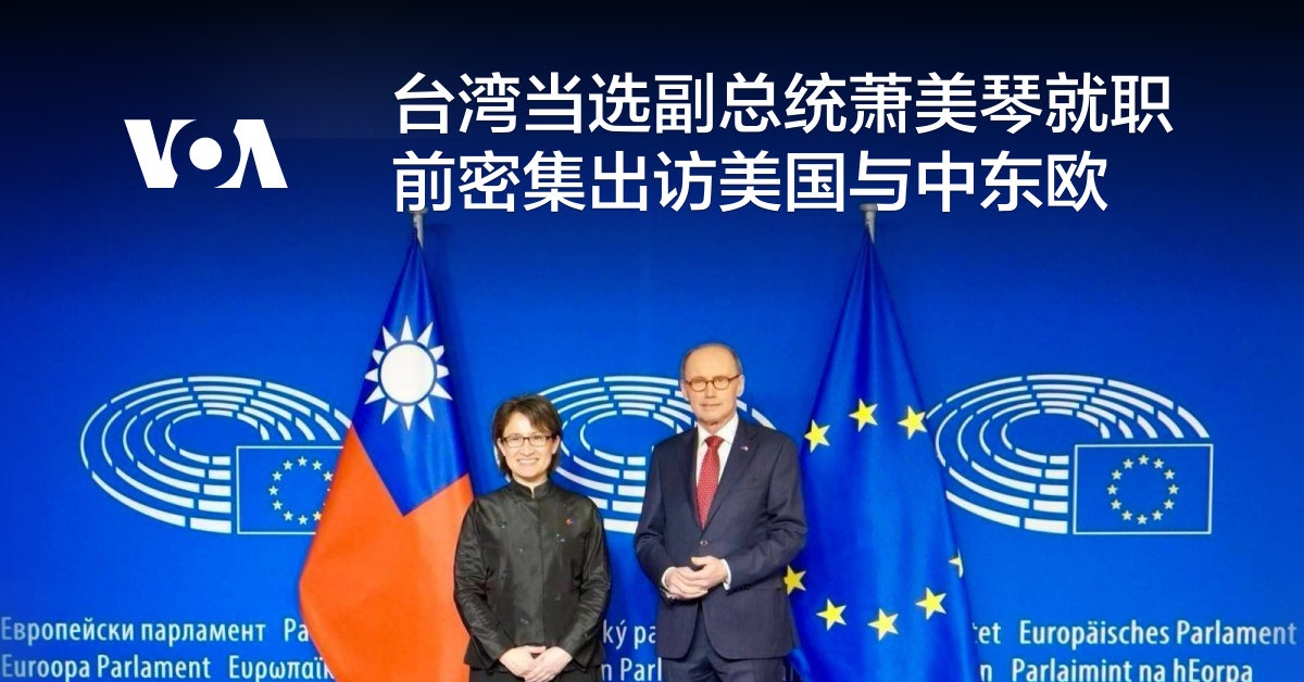 台湾当选副总统萧美琴就职前密集出访美国与中东欧