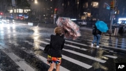 طوفان و بارندگی شدید در نیویورک