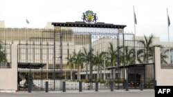 L'entrée du Palais présidentiel, à Libreville, le 22 août 2009.